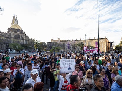 Concentración para exigir al gobierno encontrar al periodista Jaime Barrera. 12 DE MARZO DE 2024, GUADALAJARA (MÉXICO). - Una manifestación en la plaza de la Liberación en Guadalajara para exigir la aparición de Jaime Barrera, periodista desaparecido la tarde del lunes 11 de marzo en la ciudad tapatía.