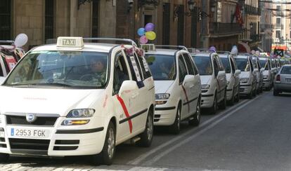 Protesta de eurotaxis en diciembre de 2006.