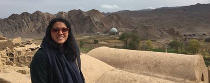 Sara Masry en la aldea de adobe de Kharanaq, en Yazd, en octubre de 2015.