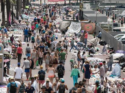 El passeig de Joan de Borbó de Barcelona l'estiu del 2019.