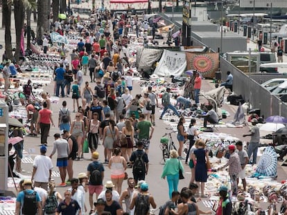 El passeig de Joan de Borbó de Barcelona l'estiu del 2019.