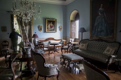 Una habitación de la planta baja en el pazo de Meirás.