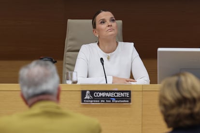 La presidenta de Baleares, Marga Prohens, comparece ante la Comisión de Investigación del caso de las mascarillas este lunes, en el Congreso de los Diputados