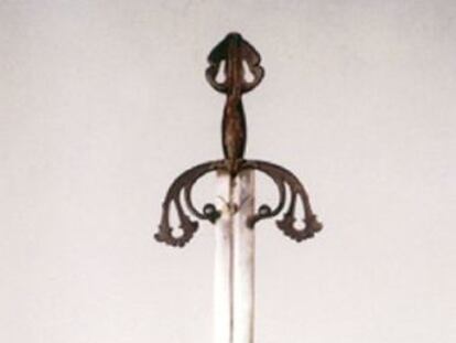 Espada &#039;Tizona&#039;, con empu&ntilde;adura del siglo XVI.