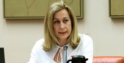 La subsecretaria del Ministerio de Justicia,Aúrea Roldán, este jueves durante su comparecencia ante la Comisión de Justicia del Congreso.