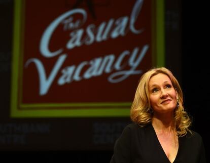 J. K. Rowling durante la presentación de 'Una vacante imprevista', en Londres.