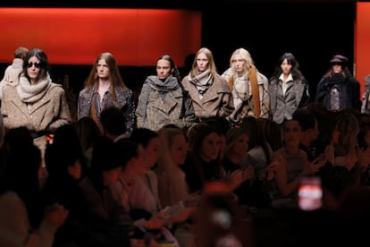 Durante el desfile de Missoni.