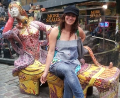 Cecilia García, en el mercadillo londinense de Camden Town.