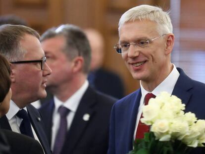 El primer ministro de Letonia, Krisjanis Karins, tras su investidura el 23 de enero de 2019. 