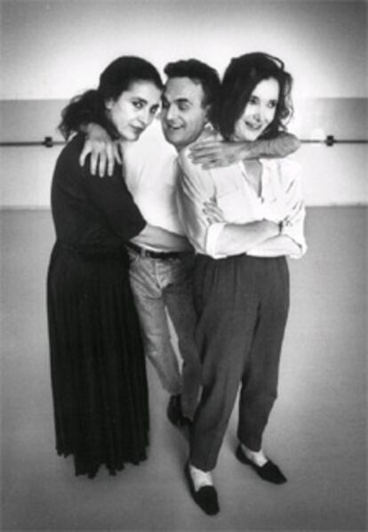 Terenci Moix, entre Irene Papas y Núria Espert, en 1992.
