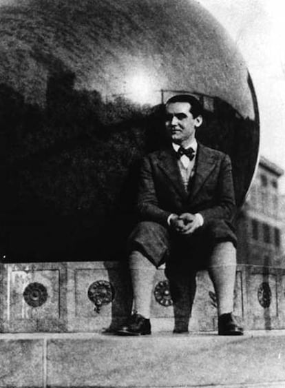 Federico García Lorca, en la Universidad de Columbia de Nueva York.