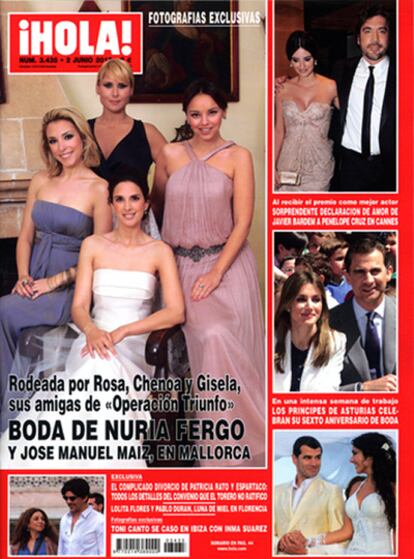 Portada de la revista <i>¡Hola!</i> del 2 de junio de 2010