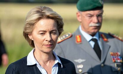 Ursula von der Leyen, este lunes en Aerzen (Alemania).