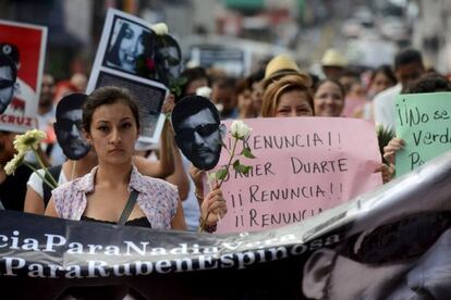Protesta en Xalapa, Veracruz. (M&eacute;xico). 