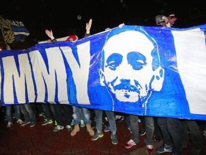 Hinchas del Deportivo homenajean a Jimmy en A Coru&ntilde;a, en diciembre de 2014.