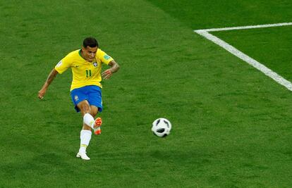 Coutinho marca en el primer gol de Brasil, en el campeonato del Mundo de Rusia