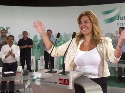 Susana D&iacute;az, reci&eacute;n proclamada candidata a la presidencia de la Junta.