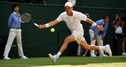 Roberto Bautista, durante la semifinal ante Djokovic.