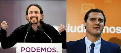 Pablo Iglesias y Albert Rivera