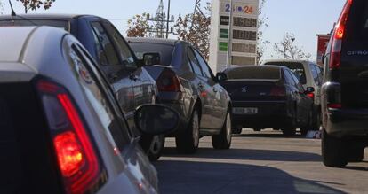 Gasolinera en Madrid.