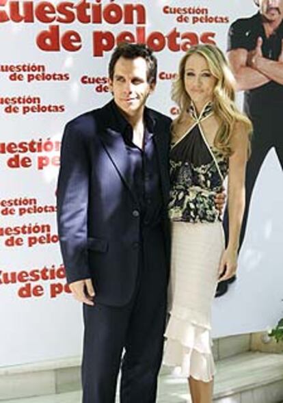 Ben Stiller y su esposa, Christine Taylor, en la presentación de la película.