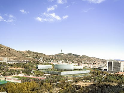 El proyecto Plataforma imagina el futuro Hospital Clínic como un gran parque.