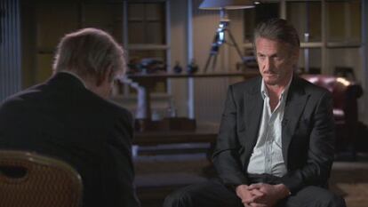 Sean Penn durante su entrevista en CBS. 