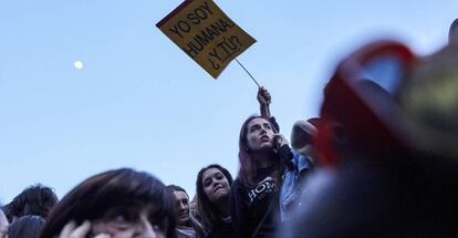 Manifestacion en Madrid por el Dia Internacional de la Mujer de 2017. 