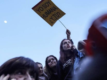 Manifestacion en Madrid por el Dia Internacional de la Mujer de 2017.