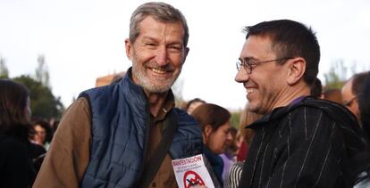 Julio Rodr&iacute;guez y Juan Carlos Monedero, el 4 de mayo.