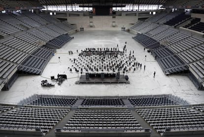 Roda de premsa aquest dimarts al Palau Sant Jordi per explicar les conclusions del concert.