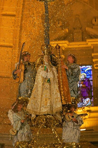La coronación de la Virgen de la Asunción, este viernes.