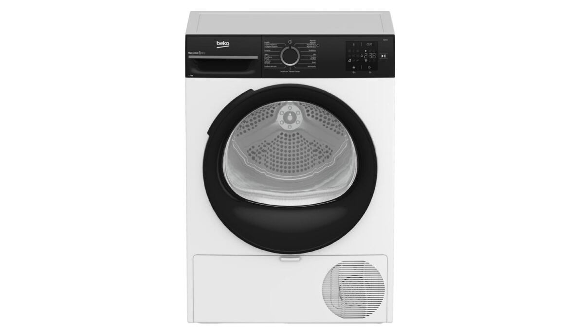 Secadora de bomba de calor con interfaz táctil, de Beko.