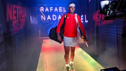 Llegada de Rafael Nadal al The Netflix Slam, en MGM Resorts de Las Vegas (EE UU), a principios de marzo.