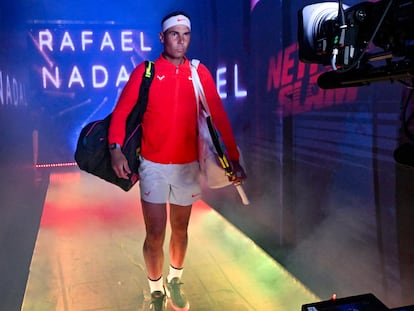 Llegada de Rafael Nadal al The Netflix Slam, en MGM Resorts de Las Vegas (EE UU), a principios de marzo.