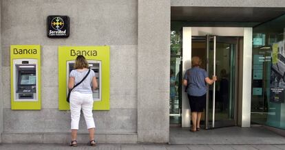 Una oficina de Bankia en el centro de Madrid.