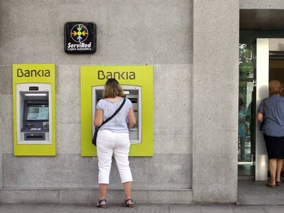 Una oficina de Bankia en el centro de Madrid.