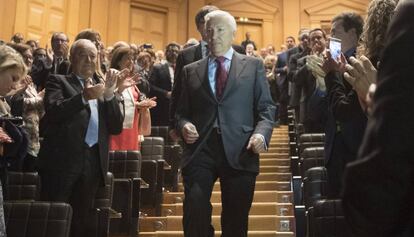 El president de Cecot, Antoni Abad, en l'últim sopar anual de la patronal.