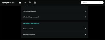 Cancelar suscripción a Amazon Music Unlimited