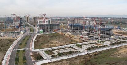 Estado de la edificación en Parque de Valdebebas este mes de diciembre.