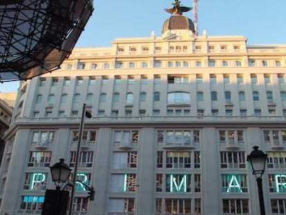 Fachada de Primark en la Gran Vía.