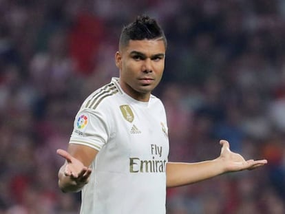 Carlos Casemiro durante un partido. 