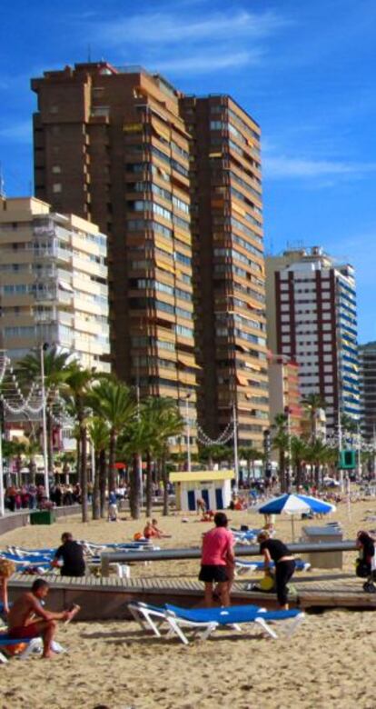 Una vista de la playa de Benidorm.