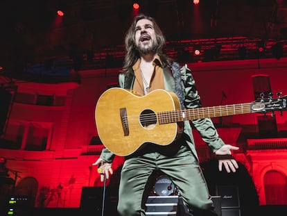 El cantante colombiano Juanes, durante una actuación en Barcelona, el pasado julio.