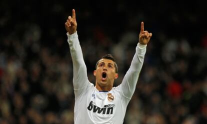 Cristiano Ronaldo celebra un gol con el Madrid.