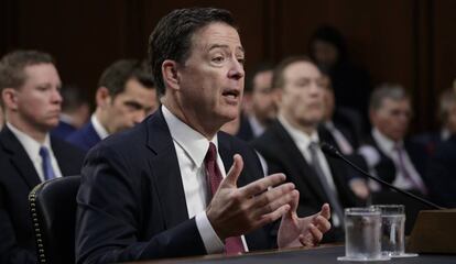 James Comey, durante su testimonio ante el Comité de Inteligencia del Senado.