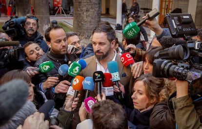 El líder nacional de Vox, Santiago Abascal.