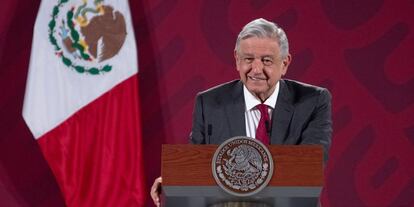 El presidente de México, en una conferencia de prensa.