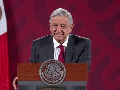 El presidente de México, en una conferencia de prensa.