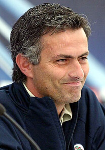 Mourinho, en rueda de prensa en Gelsenkirchen.